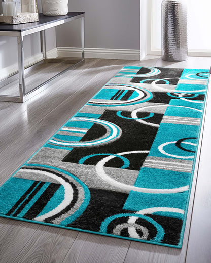 Galaxy Waves Blue Modern Rug 60016