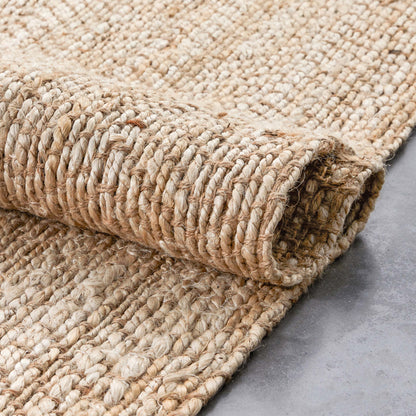 Lola Jute Chevron Natural Hand-Woven Chunky-Textured Rug ALE-12
