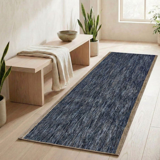 Coda Moor Midnight Charcoal Plush Washable Roll Runner COD-13-R