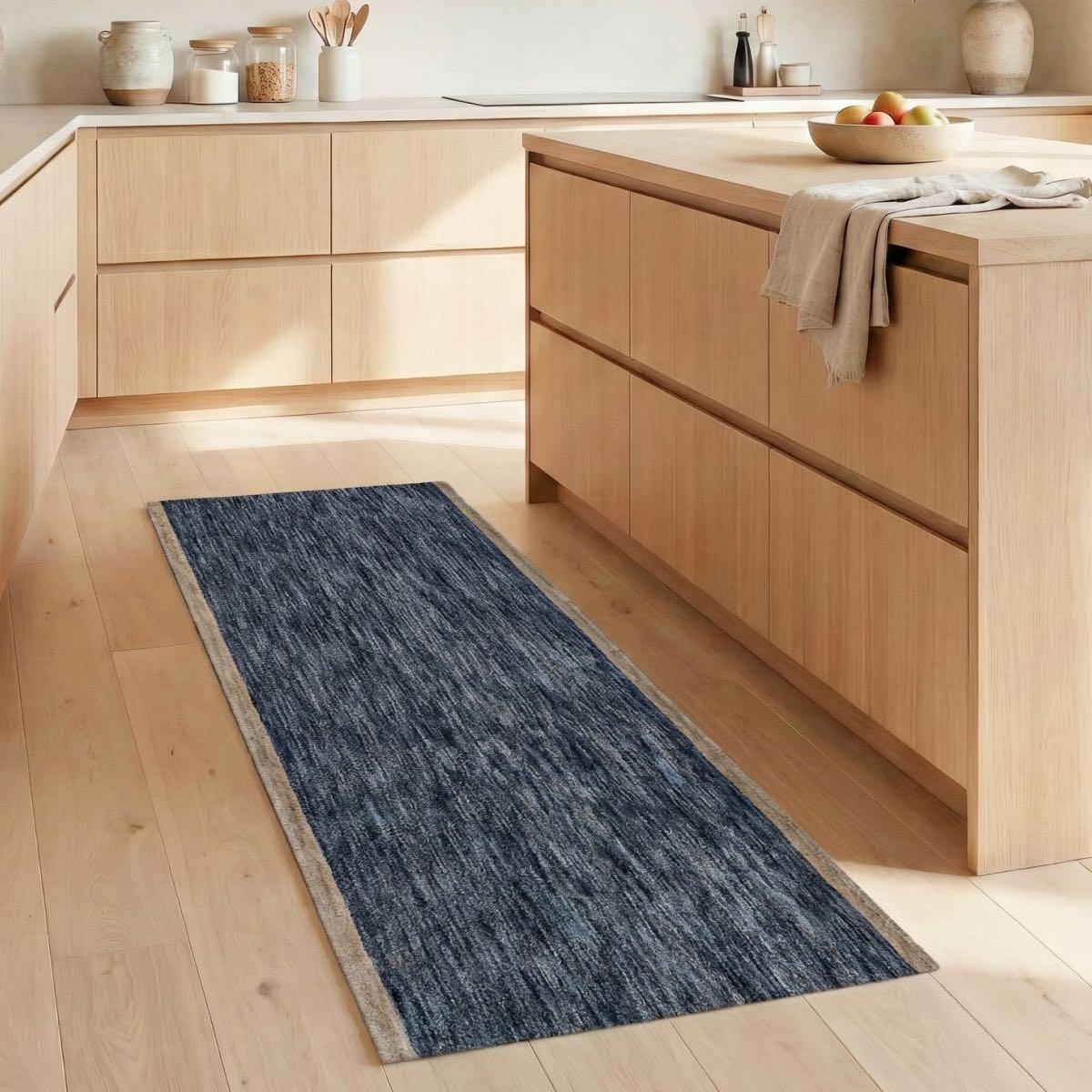 Coda Moor Midnight Charcoal Plush Washable Roll Runner COD-13-R
