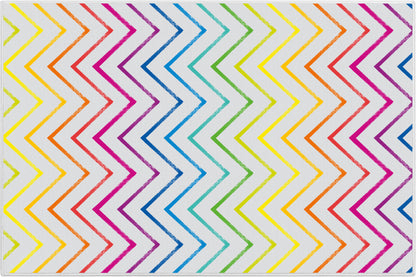 Crayola Zig Zag Multicolor Rug CRA-08A