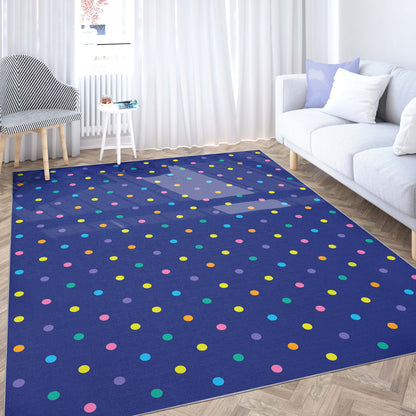 Crayola Polka Dot Blue Rug CRA-11A