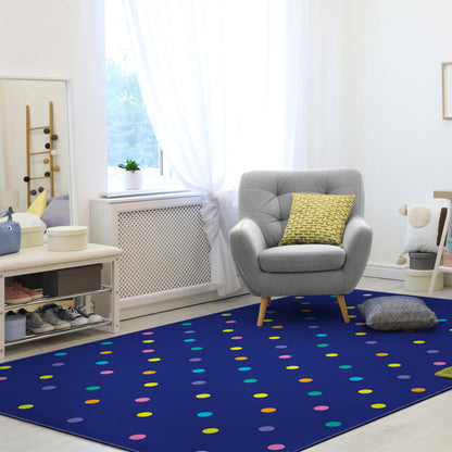 Crayola Polka Dot Blue Rug CRA-11A