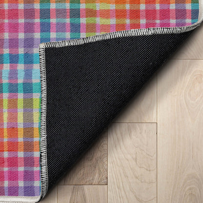 Crayola Multi Plaid Multicolor Rug CRA-19A