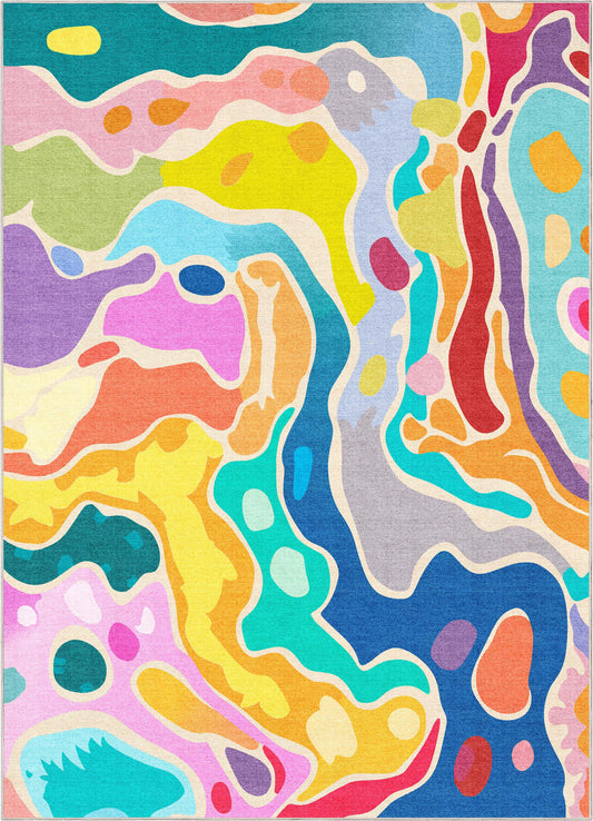 Crayola Whimsy Waves Color Mix Multi Color Rug CRA-32A