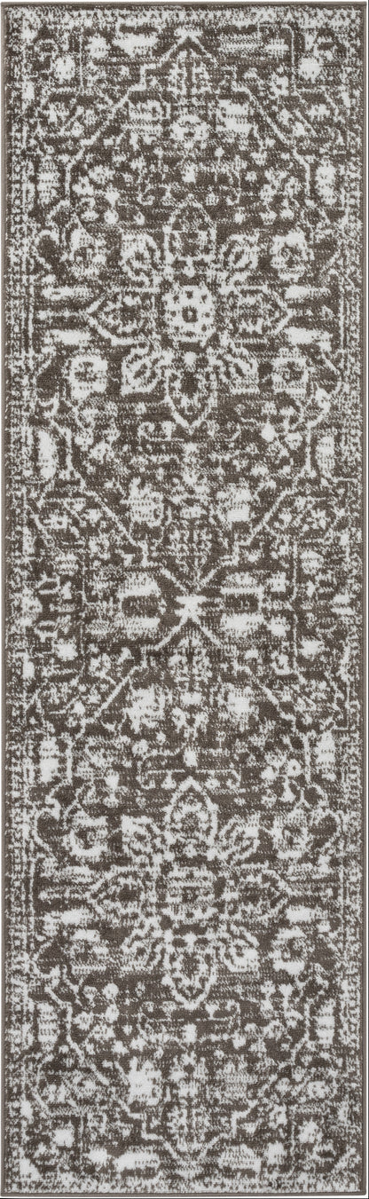 Disa Vintage Medallion Grey Soft Rug DZ-03