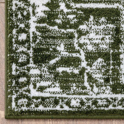 Disa Vintage Medallion Green Soft Rug DZ-05