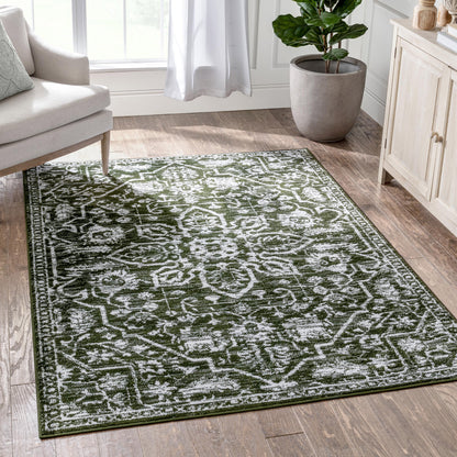 Disa Vintage Medallion Green Soft Rug DZ-05