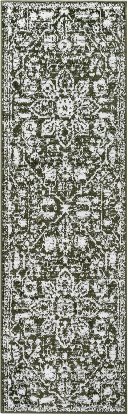 Disa Vintage Medallion Green Soft Rug DZ-05