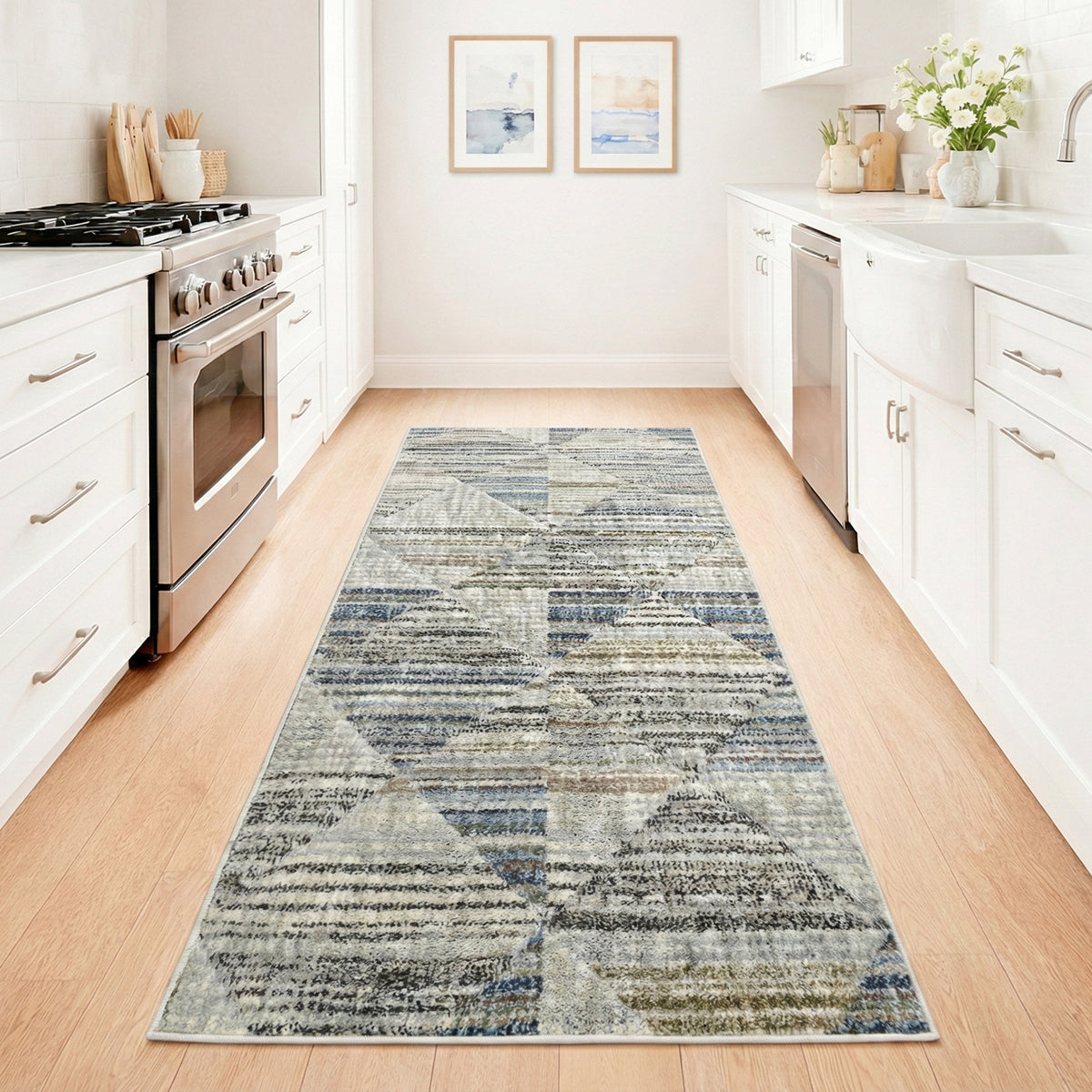 Elemental Knoll Plush Washable Roll Runner Rug ELM-11-R