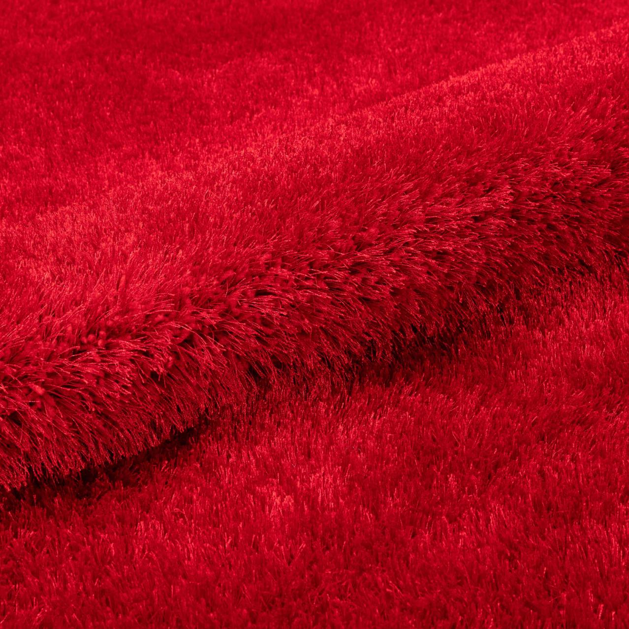 Liza Red Plush Shag Rug FE-10