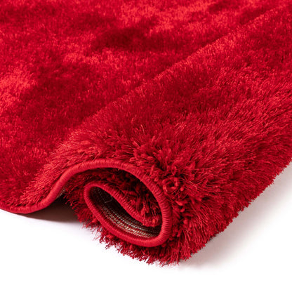 Liza Red Plush Shag Rug FE-10