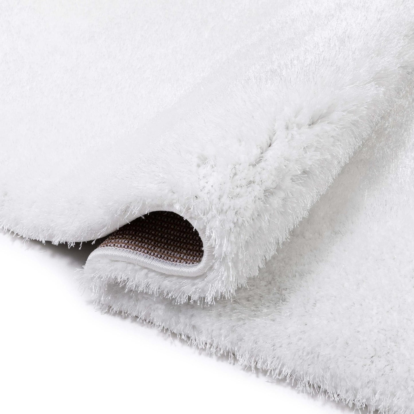 Liza White Plush Shag Rug FE-12