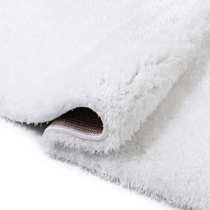 Liza White Plush Shag Rug FE-12