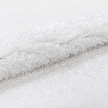 Liza White Plush Shag Rug FE-12