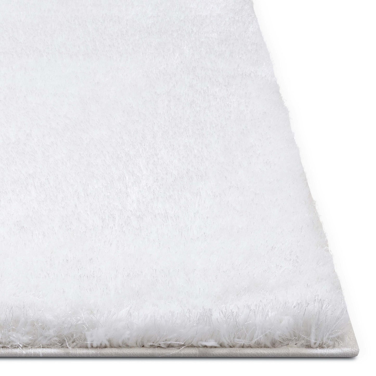 Liza White Plush Shag Rug FE-12