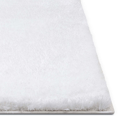 Liza White Plush Shag Rug FE-12