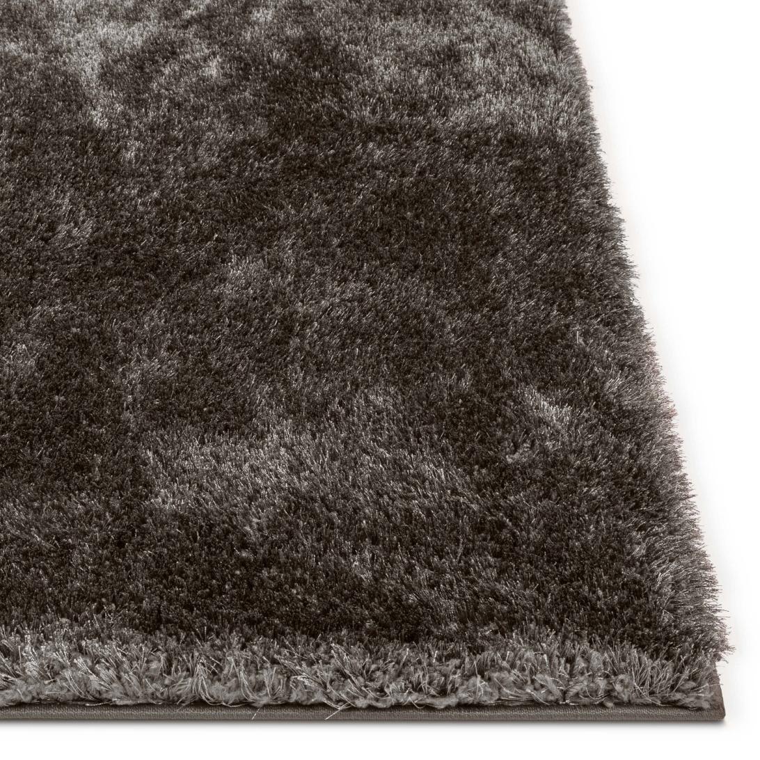 Liza Black Plush Shag Rug FE-13