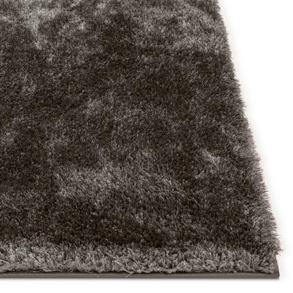 Liza Black Plush Shag Rug FE-13