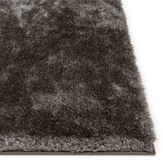 Liza Black Plush Shag Rug FE-13