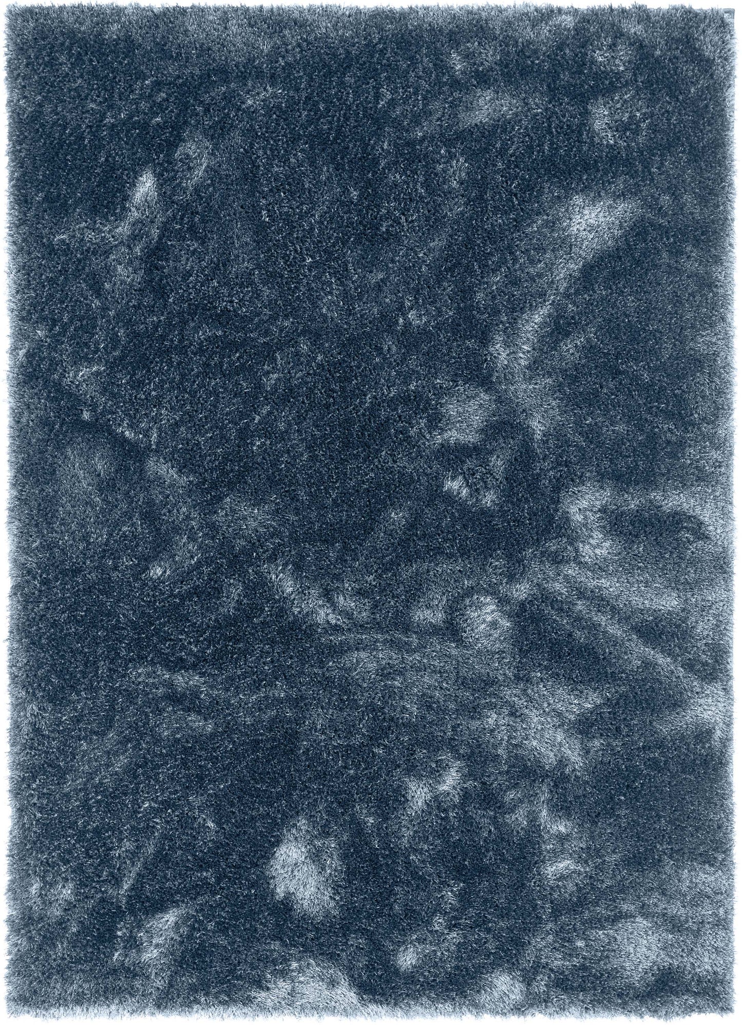 Liza Dark Blue Plush Shag Rug FE-14