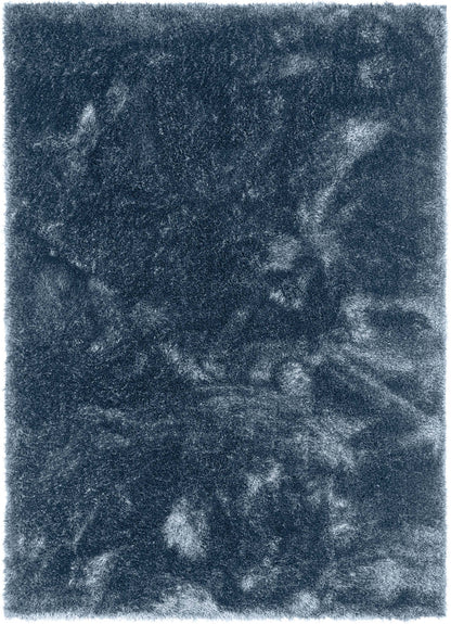 Liza Dark Blue Plush Shag Rug FE-14