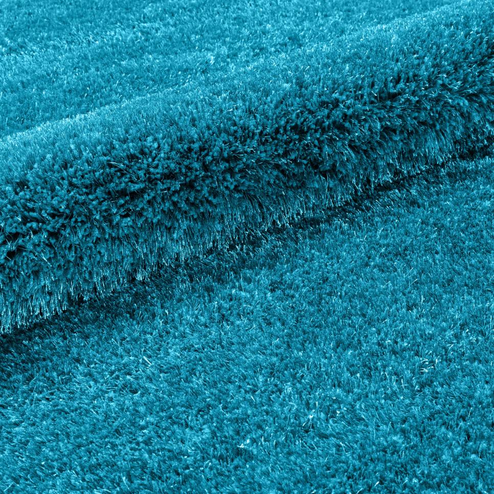 Liza Blue Plush Shag Rug FE-16