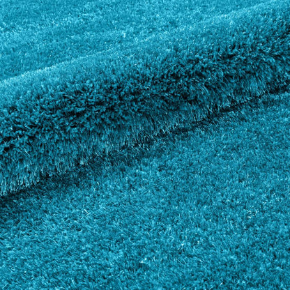Liza Blue Plush Shag Rug FE-16