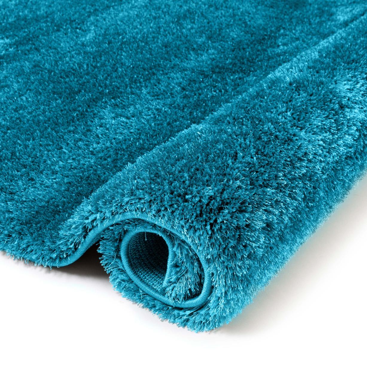 Liza Blue Plush Shag Rug FE-16