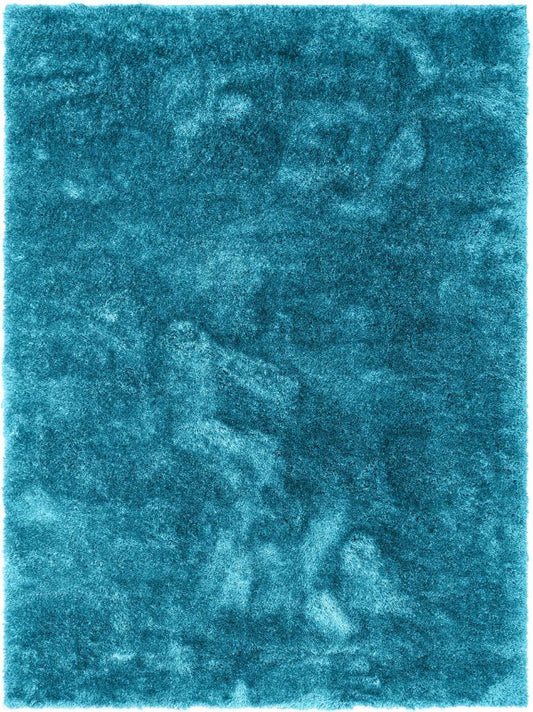 Liza Blue Plush Shag Rug FE-16