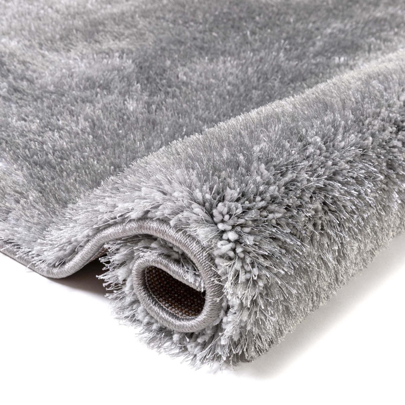 Liza Silver Plush Shag Rug FE-17