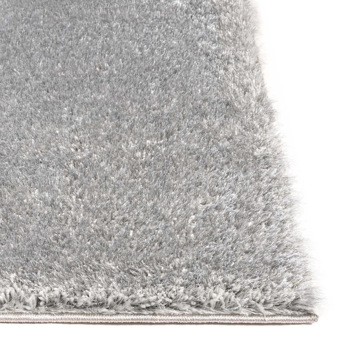 Liza Silver Plush Shag Rug FE-17