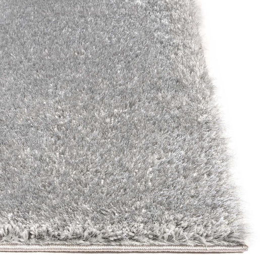 Liza Silver Plush Shag Rug FE-17