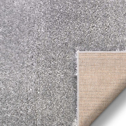Liza Silver Plush Shag Rug FE-17