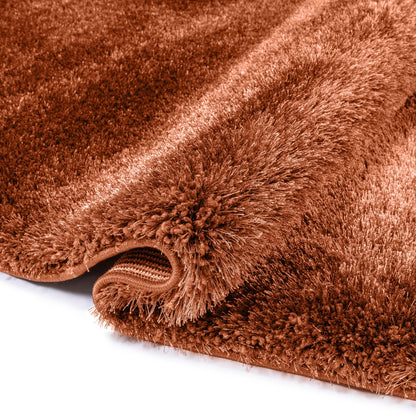 Liza Terracotta Plush Shag Rug FE-19