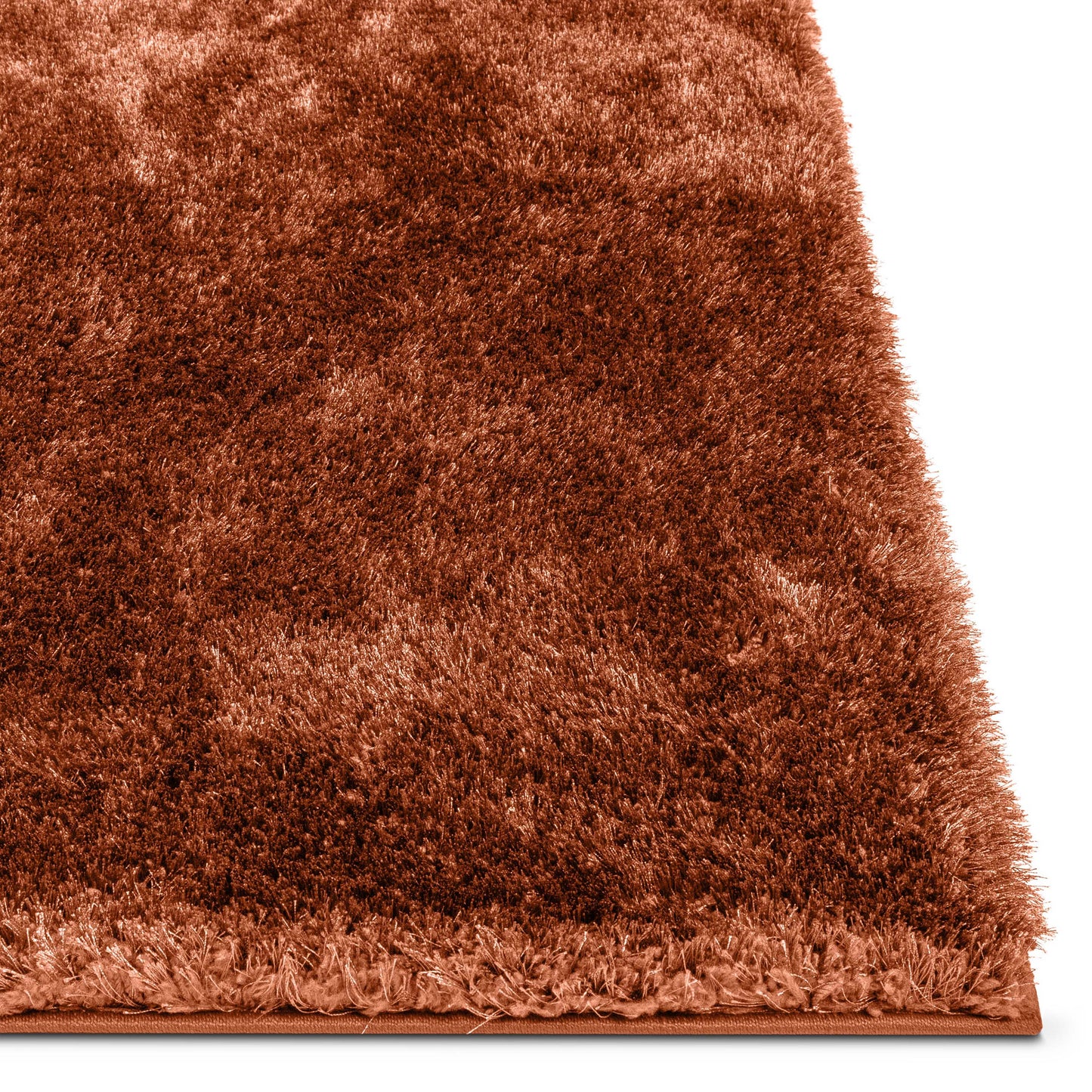 Liza Terracotta Plush Shag Rug FE-19