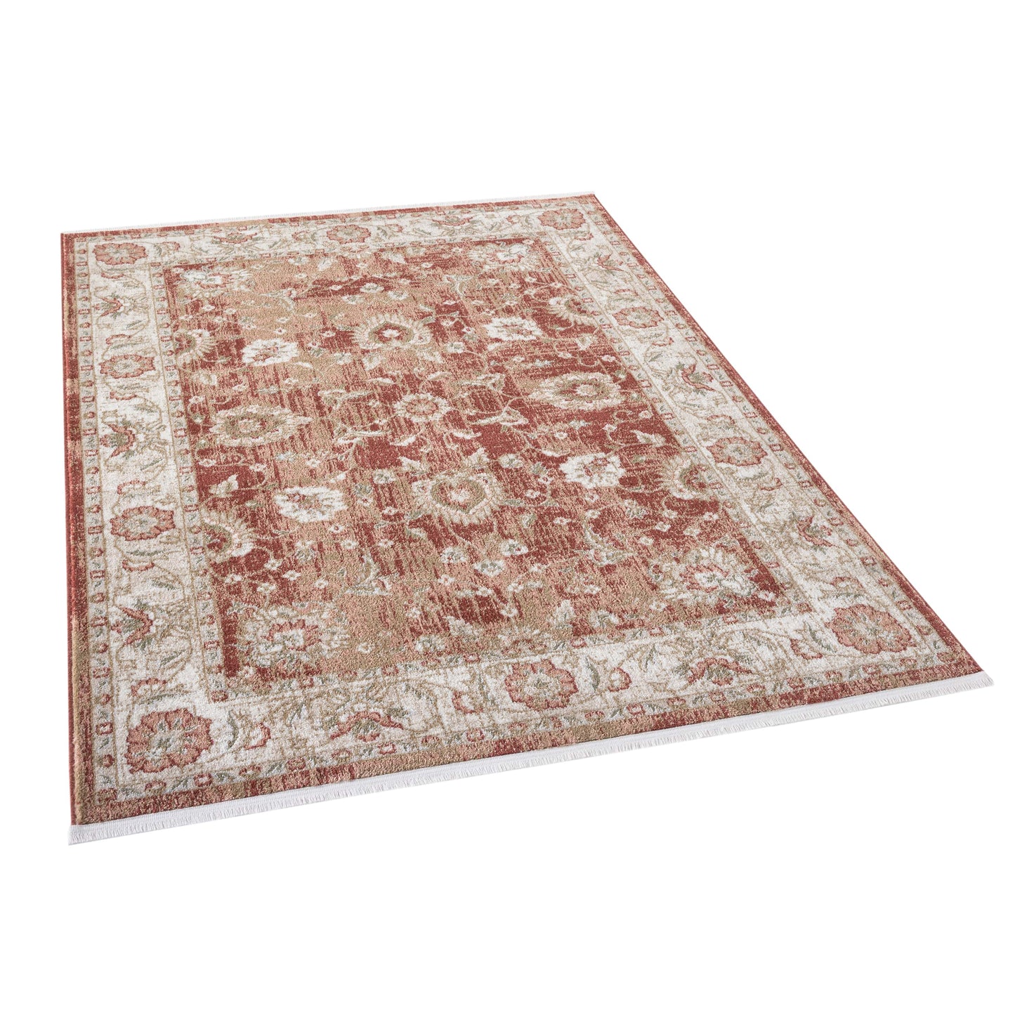 Indira Elysium Crimson Rug with Fringe IND-100