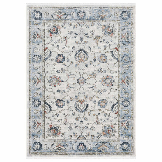 Indira Elysium Ivory Rug with Fringe IND-102