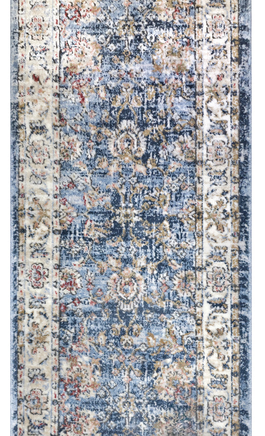 Indira Elysium Midnight Blue Roll Runner IND-106