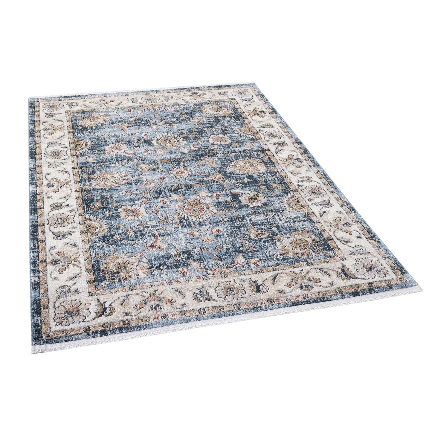 Indira Elysium Midnight Blue Rug with Fringe IND-106