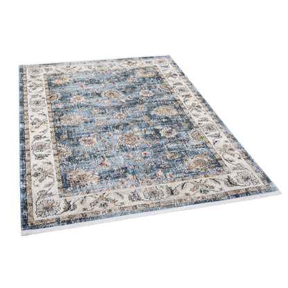 Indira Elysium Midnight Blue Rug with Fringe IND-106