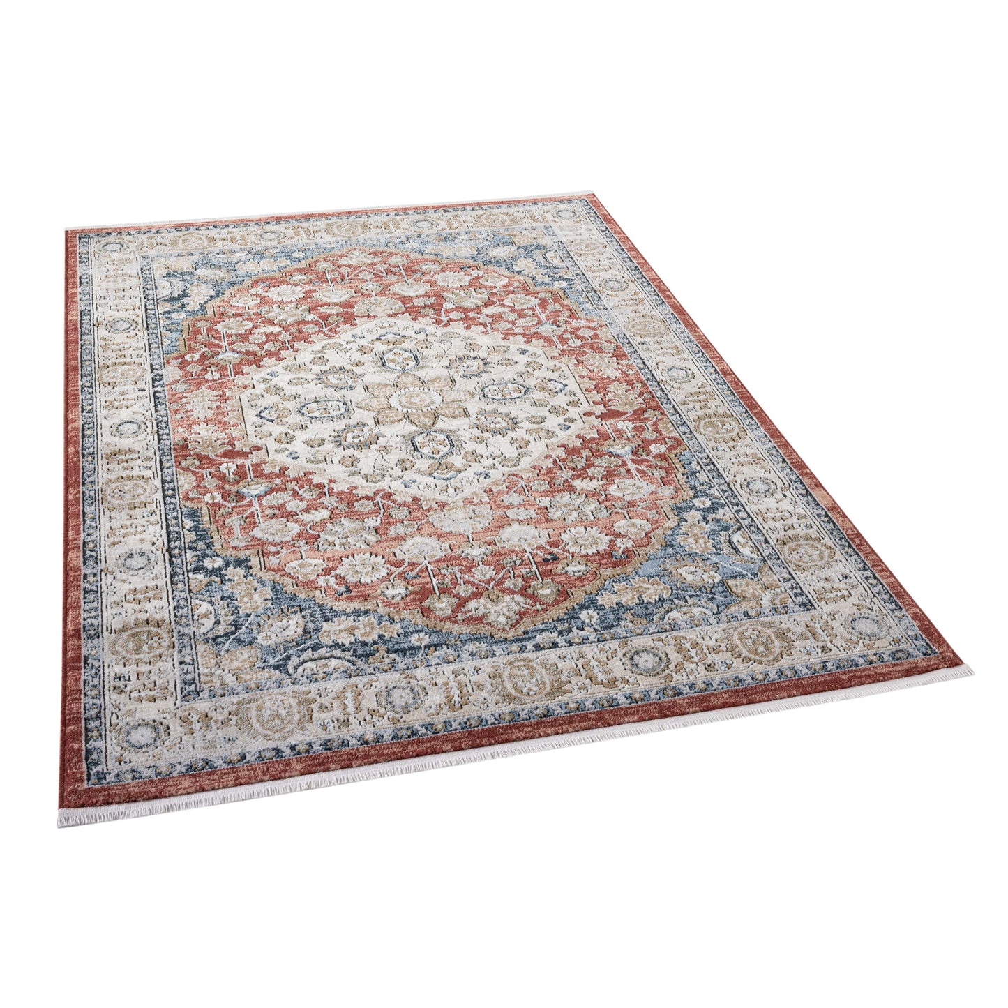 Indira Mythos Crimson Rug with Fringe IND-130