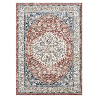 Indira Mythos Crimson Rug with Fringe IND-130