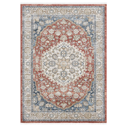 Indira Mythos Crimson Rug with Fringe IND-130