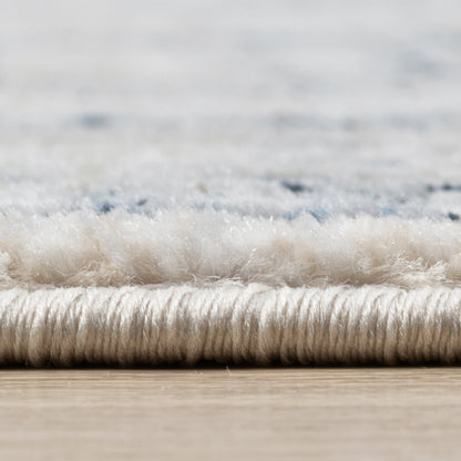 Indira Eclipse Ivory Rug with Fringe IND-143