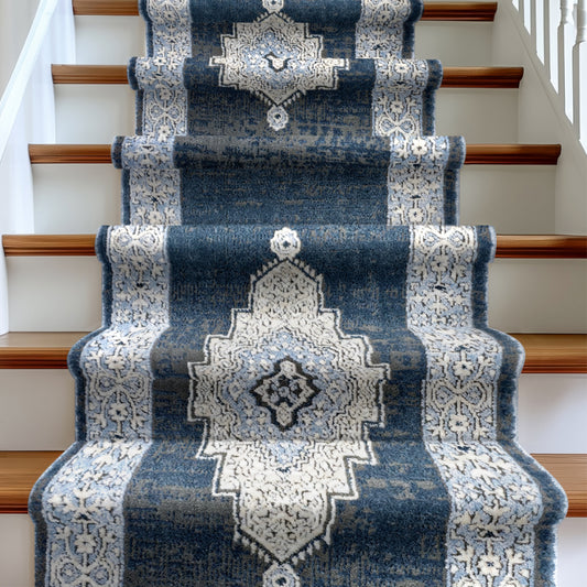 Indira Obsidian Midnight Blue Roll Runner IND-163