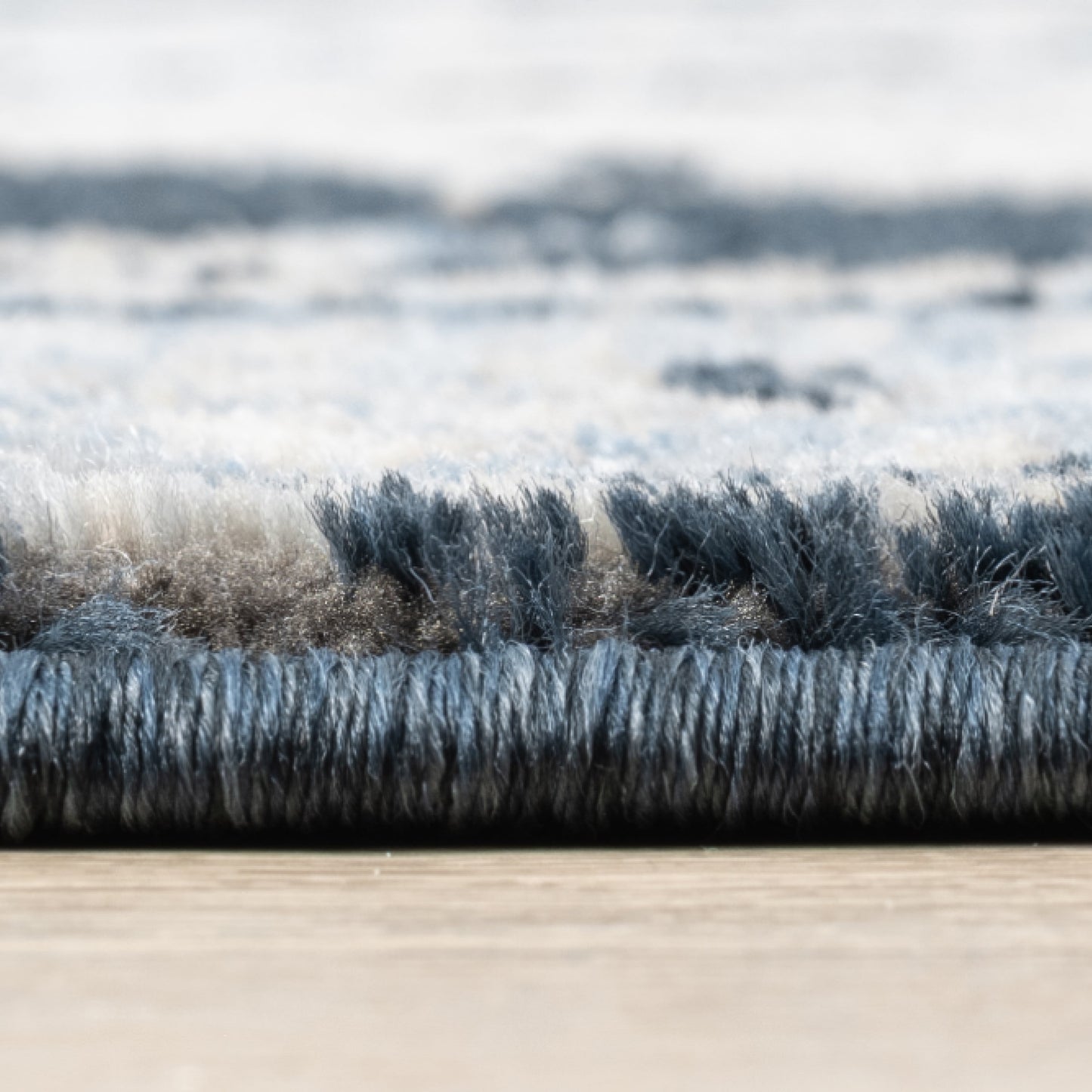 Indira Obsidian Midnight Blue Area Rug with Fringe IND-163