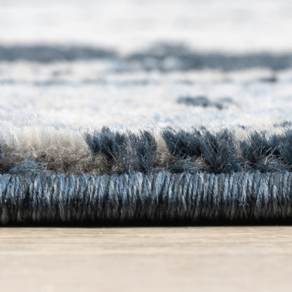 Indira Obsidian Midnight Blue Area Rug with Fringe IND-163