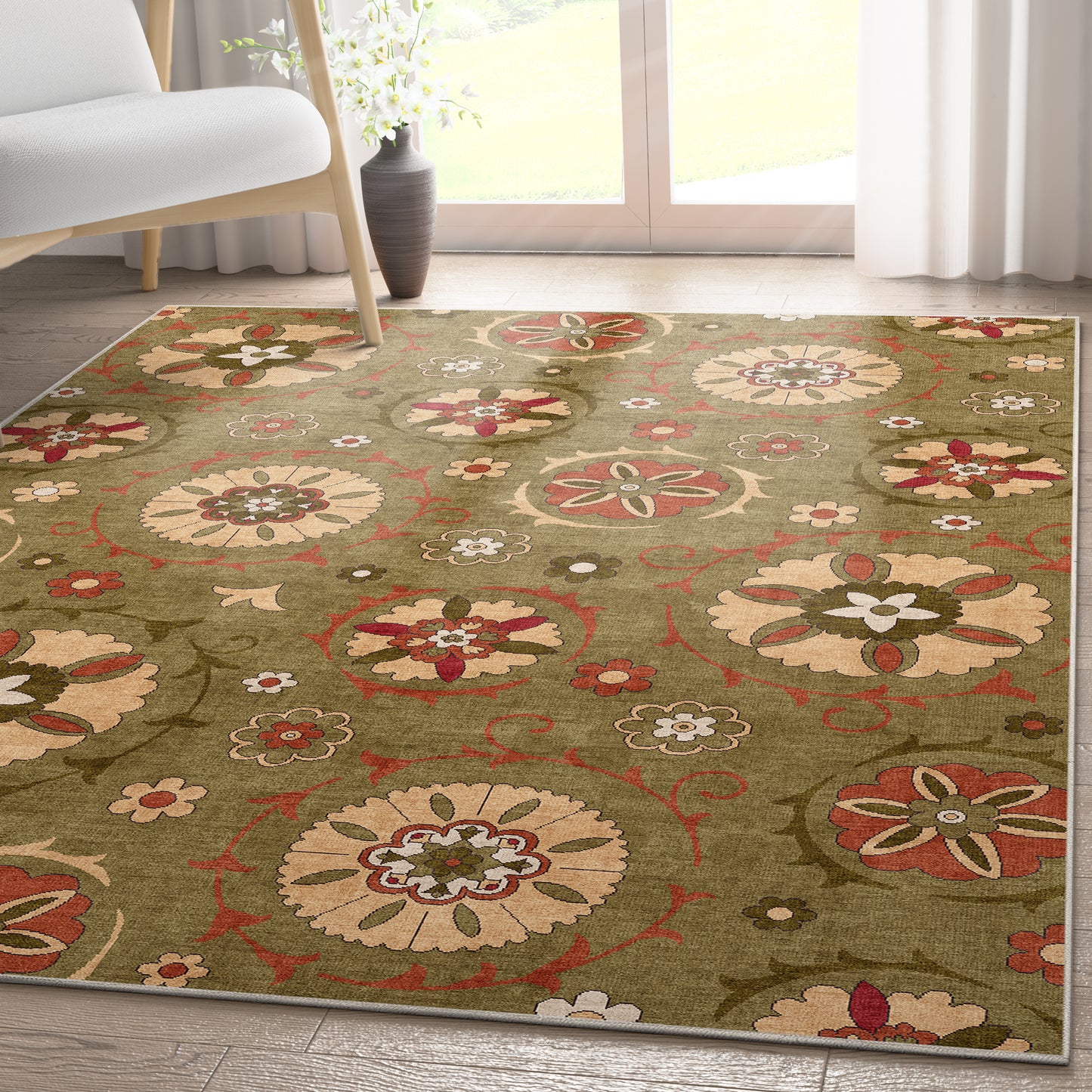 Kings Court Beatrice Green Rug IP-KC-191