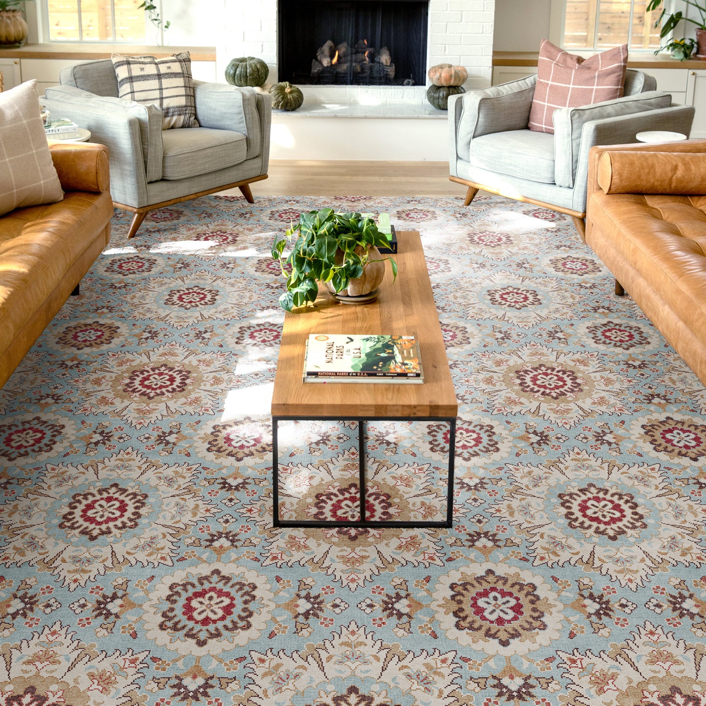 Kings Court Victoria Blue Rug IP-KC-210